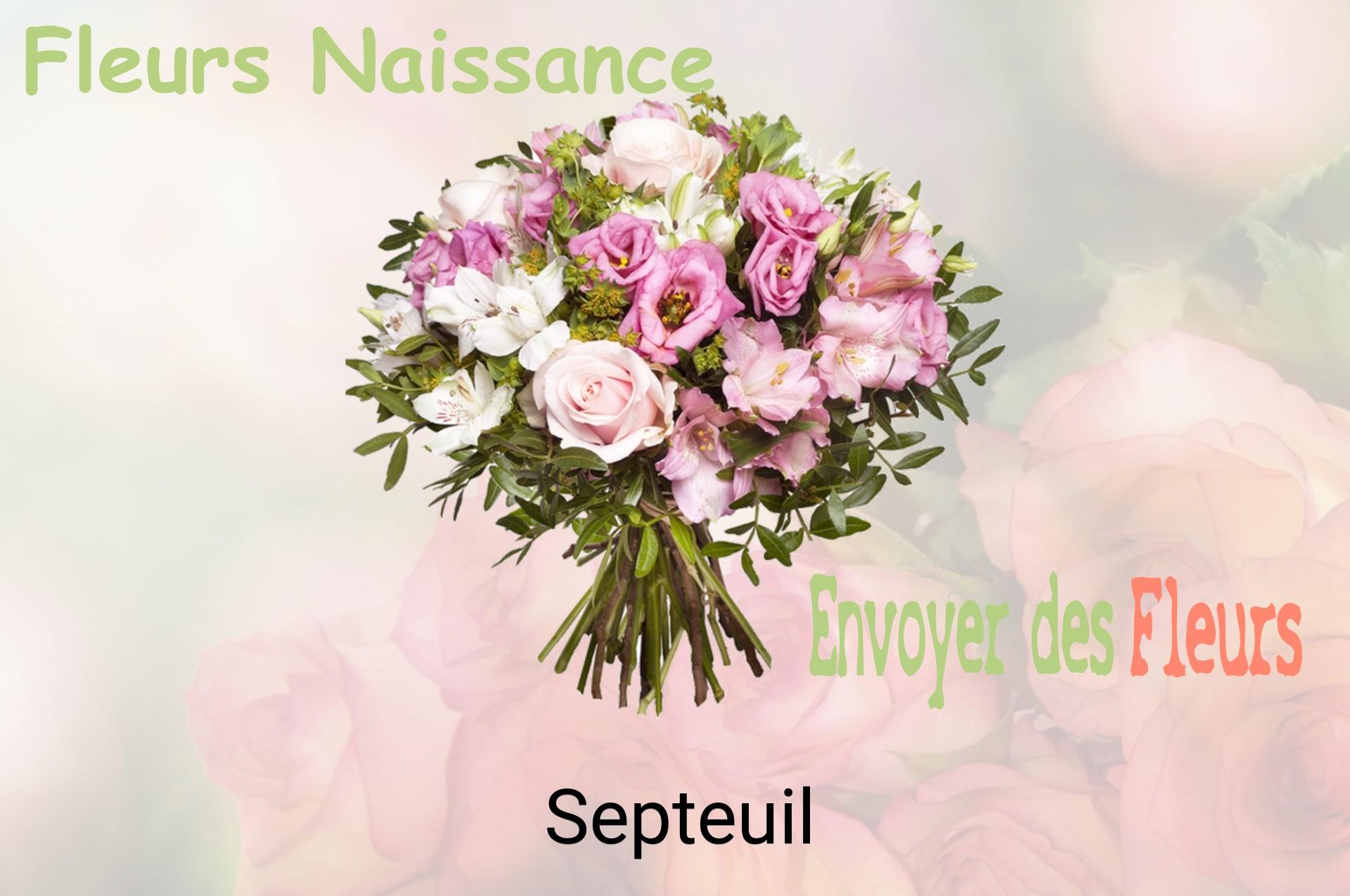 Bouquet de fleurs de naissance livré à Septeuil